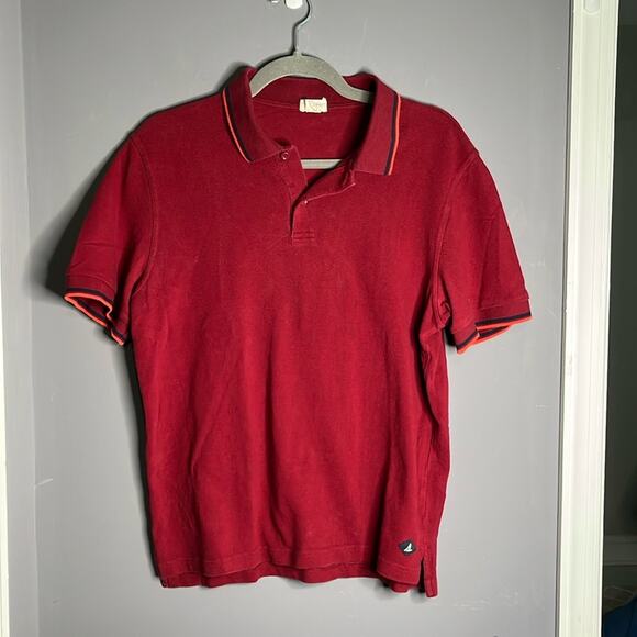 Men’s Sperry Red Short Sleeve Polo Shirt Size Medium - Picture 8 of 8